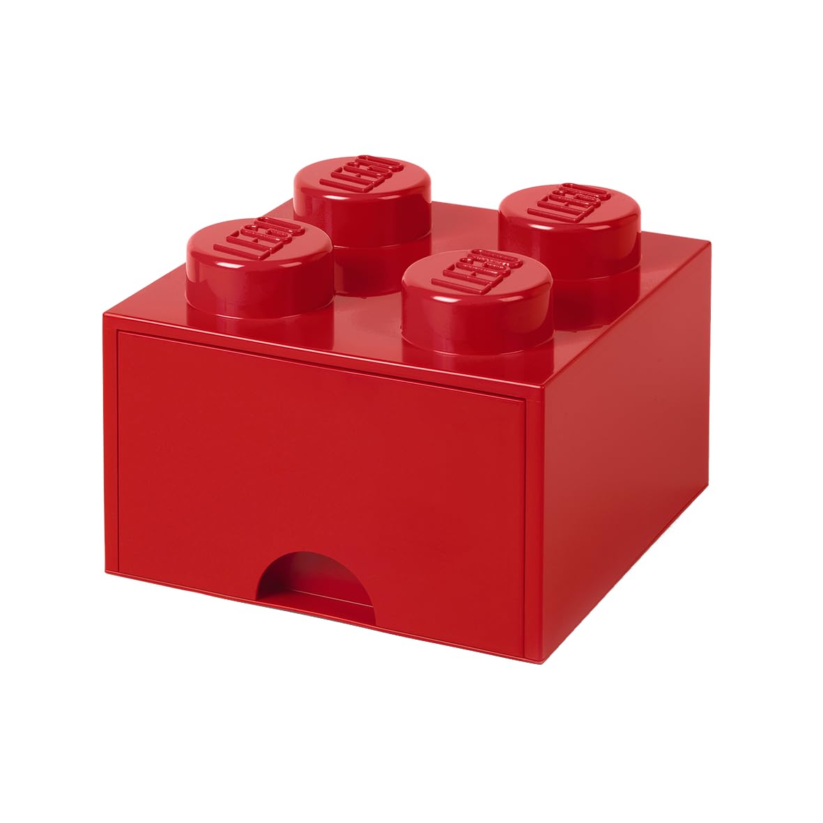 LEGO Brick with 4 Knobs and 1 Drawer Red - Storage Box for LEGO Toys Desk Drawers and Office Supplies Stackable Storage Box Home Decoration Toy Box