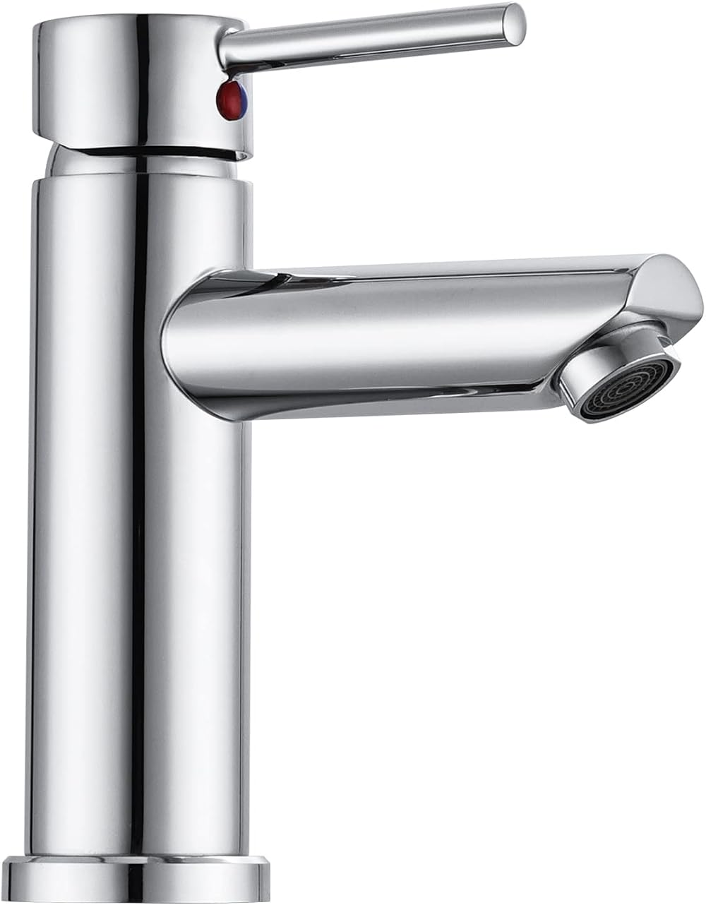 Hapilife Basin Taps Mono Mixer Tap Chrome with UK Hoses, Single Lever