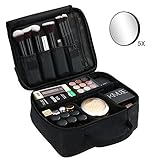 Esonmus Lightweight Cosmetic Bag Makeup Bag Portable Makeup Travel Bag Storage Bag with Padded Handle Travel Makeup Cosmetic Bag Multifunctional Bag for Traveling and Business Trip