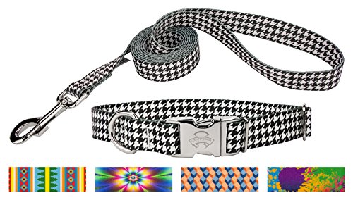 Country Brook Design | Houndstooth Premium Dog Collar & Leash - Large