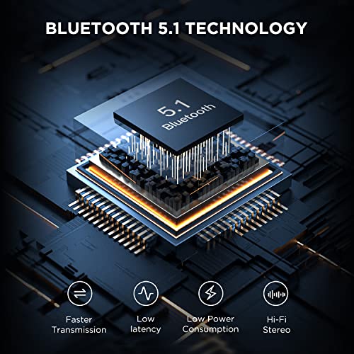 HTC 2023 True Wireless Earbuds 1 Bluetooth 5.1 Earphones, in-Ear Headphone ENC Noise Cancellation with Transparent Charging Case, 32-Hour Playtime/Built-in Mic/Touch Control -Crystal Purple