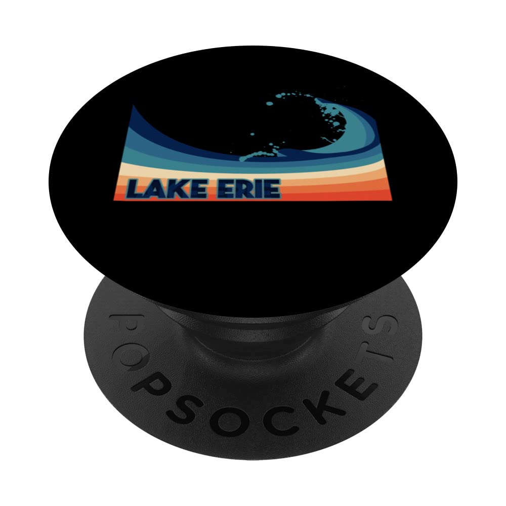 Lake Erie Retro Boating, Sailing & Fishing Vacation PopSockets Swappable PopGrip