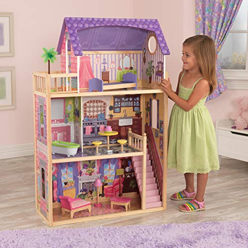 KidKraft Puppenhaus Kayla aus Holz mit Möbeln und Zubehör, Spielset mit 3 Spielebenen für 30 cm Puppen, Spielzeug für Kinder ab 3 Jahre, 65092 - Exklusiv bei Amazon – Bild 3