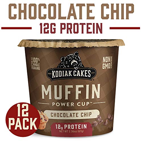 Kodiak Cakes Minute Muffins, Chocolate Chip, 2.36 Ounce (Pack of 12