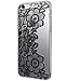 iPhone 6S, 4.7 inch Clear Black Lace Floral Flower Plastic Hard Case Cover