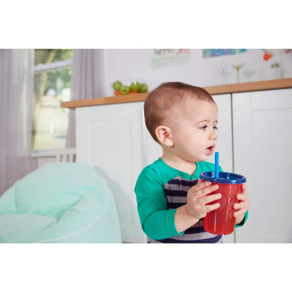 The First Years Take & Toss Spill Proof Straw Cups, 10 Ounce, Pack of 4 : Sippy Cups : Baby