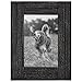 Americanflat 4x6 Charcoal Black Distressed Wood Frame - Made to Display 4x6 Photo - Ready To Hang or Stand With Built-In Easel