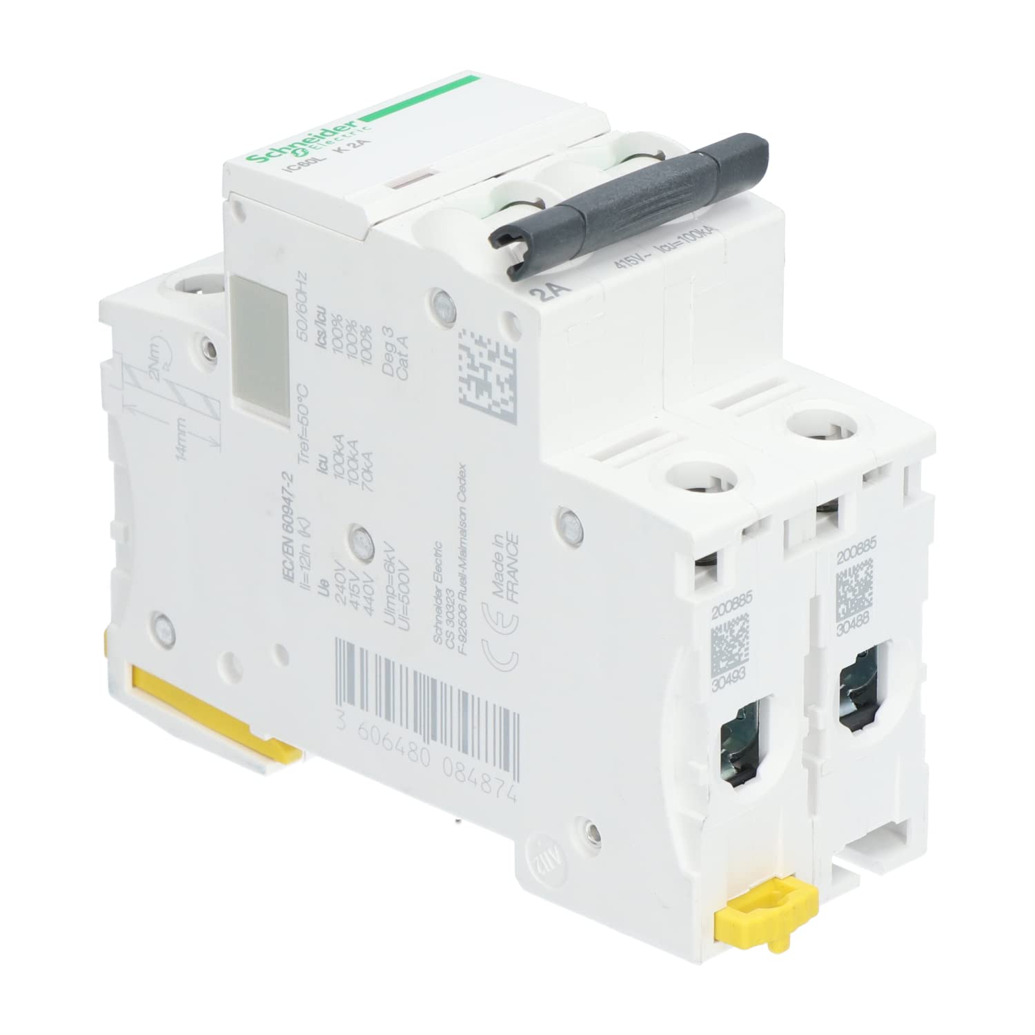 Schneider Electric PBT – Dit 21 28 – Automatic Circuit Breaker IC60L 2 Pin 2 A Curva K