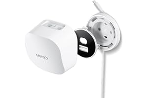 Spigen Wall Mount for eero 6/6+/Pro 6/Pro 6E/7 Mesh Wi-Fi System Extender and More Cable Organizer Adhesive Holder Space Savi