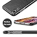 Diaclara Phone Case Leather Black Compatible with Slim Soft Cover Electroplating Luxury Stylish Sleeve Ultra Thin Bumper Anti-Slip Scratch Resistant Cases for Men (Black, 6.5)