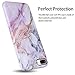 Pink iPhone 7 Plus Case, iPhone 8 Plus Case, Leminimo Marble Slim Fit Full Protection Anti Shock Design TPU Flexible Case for iPhone 7/8 Plus [5.5 inch Display] - Nature Marble