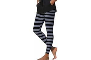 Halloween Leggings for Women Stripe Printed Footless Legging Elastic Workout Yoga Pants Fashion High Waist Tights