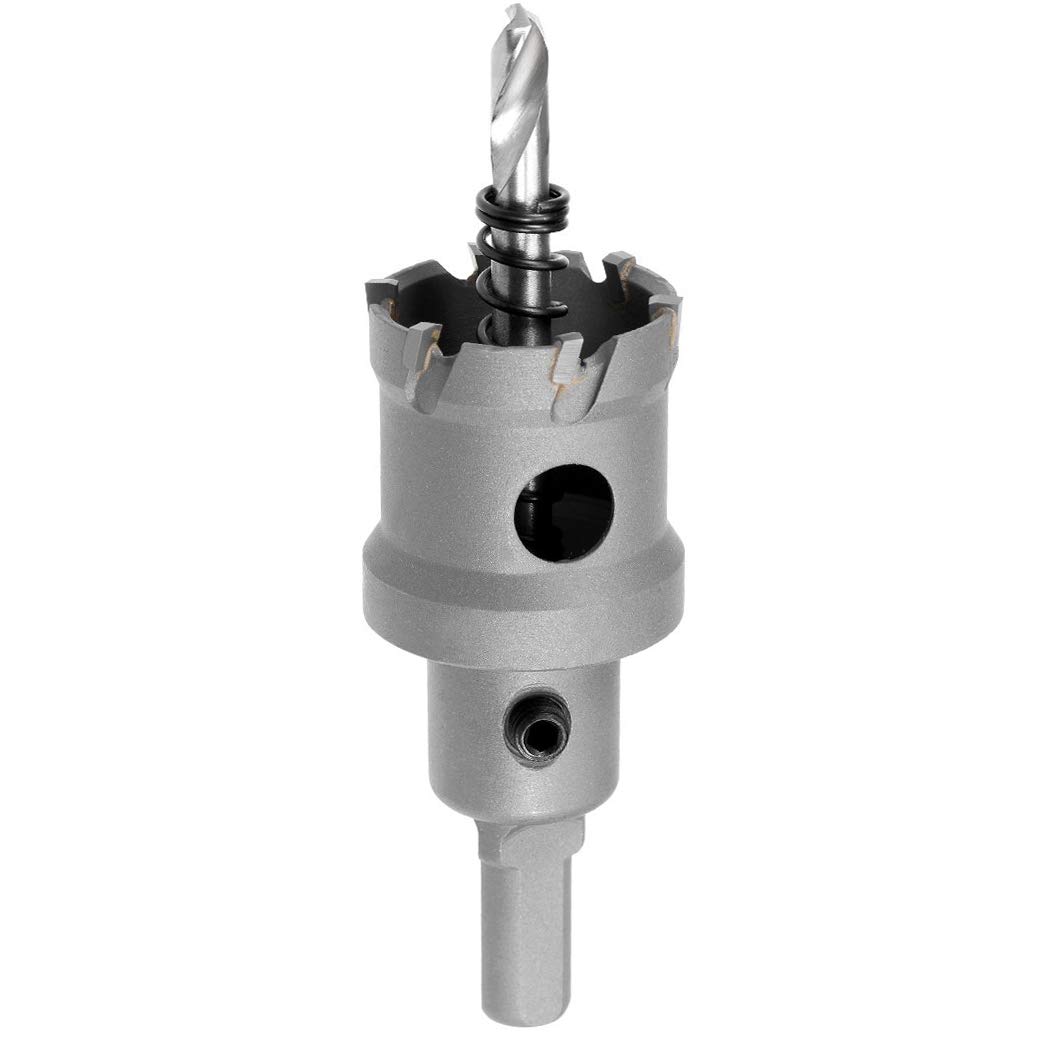 32mm TCT Hole Saw, 1-1/4” Cutting Diameter Tungsten Carbide Tipped Hole Cutter Opener, for Stainless Steel Metal Plate Aluminum