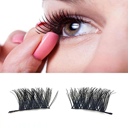 Lanhui_Exquisite NEW Ultra-thin 0.2mm Adjustable False Eyelashes Lashes Reusable False Magnet (A)