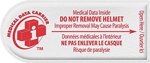 Medical Data Carrier - Keep Your Personal Emergency Medical Info On Your Helmet