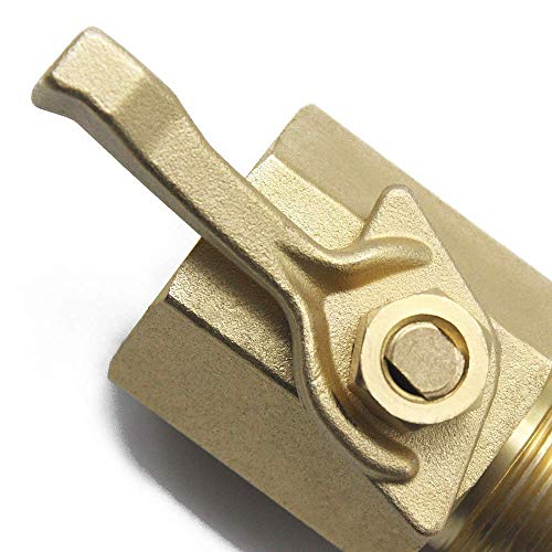 2 Pcs Garden Hose Brass Shut Off Valve, 3/4'' Thread Heavy Duty Water Hose Connector Shutoff Ball Valve Faucet Hose Adapter - Thumbnail 3