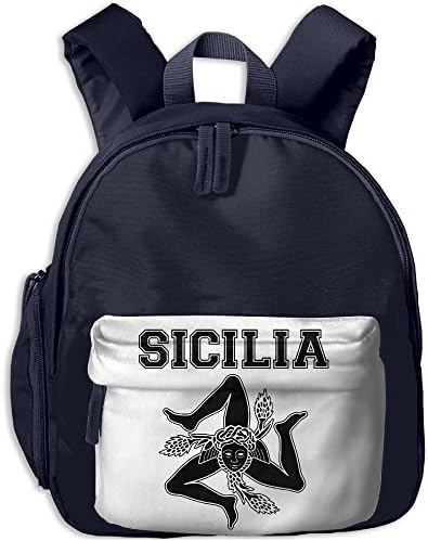 Sicilian Trinacria - Sicilia Pride Preschool School Backpack Casual Lightweight Shoulders Backpack With Pocket For Child
