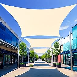 Cisvio 12'X12' Cream Shade Sail Rectangle Curved