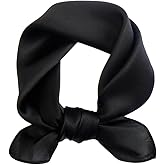 MEISEE Solid Color Mulberry Silk Scarf 20" Square Scarf Neck Scarf Hair Head Breathable Lightweight for Women Gift Packed