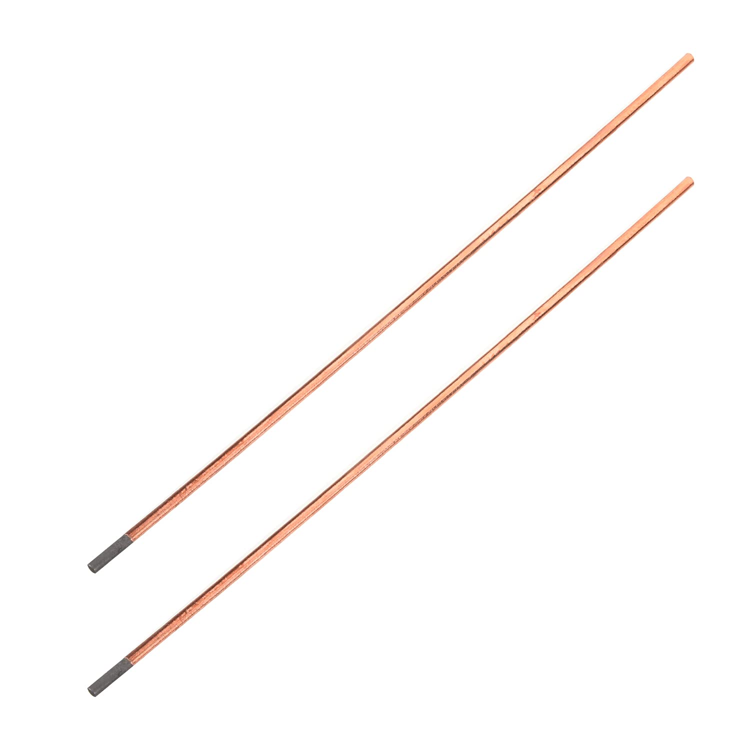 Utoolmart 355mm Length Arc Air Gouging Rods 4mm Dia Copper Coated Gouging Carbon Round Electrode Pointed Copperclad Carbon Welding Rod 2pcs