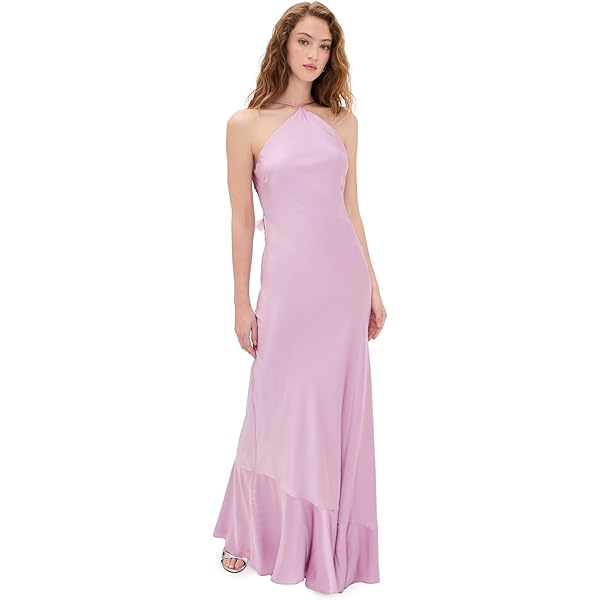 beaded halter neck prom dress Tarik Ediz 54059 - Long Creppe Sheath Dress main image 1