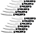Steak Knives - 2 Pc Superior Steak knives, Stainless Steel, Steak Knife for Chefs, Commercial Kitchen, - Great For BBQ, Weddings, Dinners, Parties, All Homes & Kitchens - By Kitch N’ Wares
