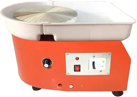 Amazon Com Flyskip Pottery Wheel 350w 25cm With Foot Pedal And Detachable Basin Pottery Forming Machine Professional Ceramic Machine For Work Clay Art Craft Diy White