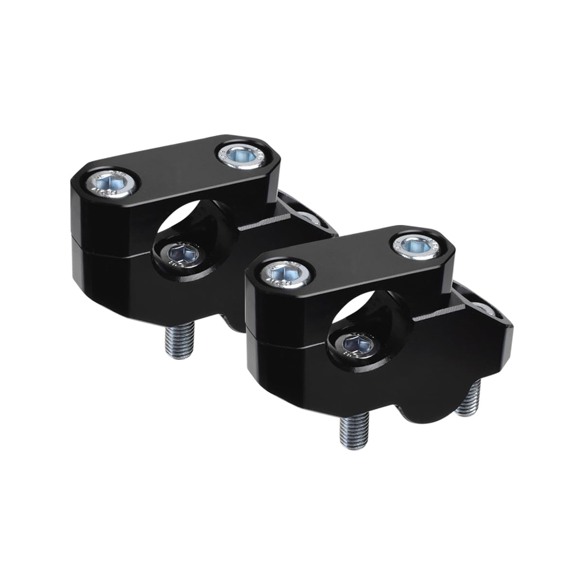 Photo 1 of 7/8" Universal Handlebar Bar Risers Motorcycle Bar Clamps For Motorbike Pit Dirt Bikes Black Riser Extend, Height 26 mm(1.02"), 20mm (0.79") Backward or Forward, Black