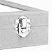 Pasutewel Earring Storage Case 24 Compartments Ring Velvet Display Case Box Earring Ring Organizer Velvet Jewelry Tray Cufflink Storage Showcase with Clear Glass Lid Grey