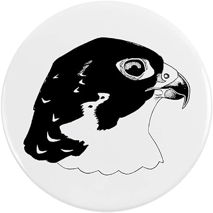 Azeeda 77mm Falco Pellegrino Grande Distintivo Del Bottone