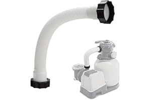 KUMATER 1-1/2 Inch 11535 Replacement Pool Hose for above ground pools - 1.5" Pool Sand Filter Pump Hose for Intex Sand Filter Pumps & Saltwater Systems 26371CA 26371EH 28647EG (White -1 Pack)