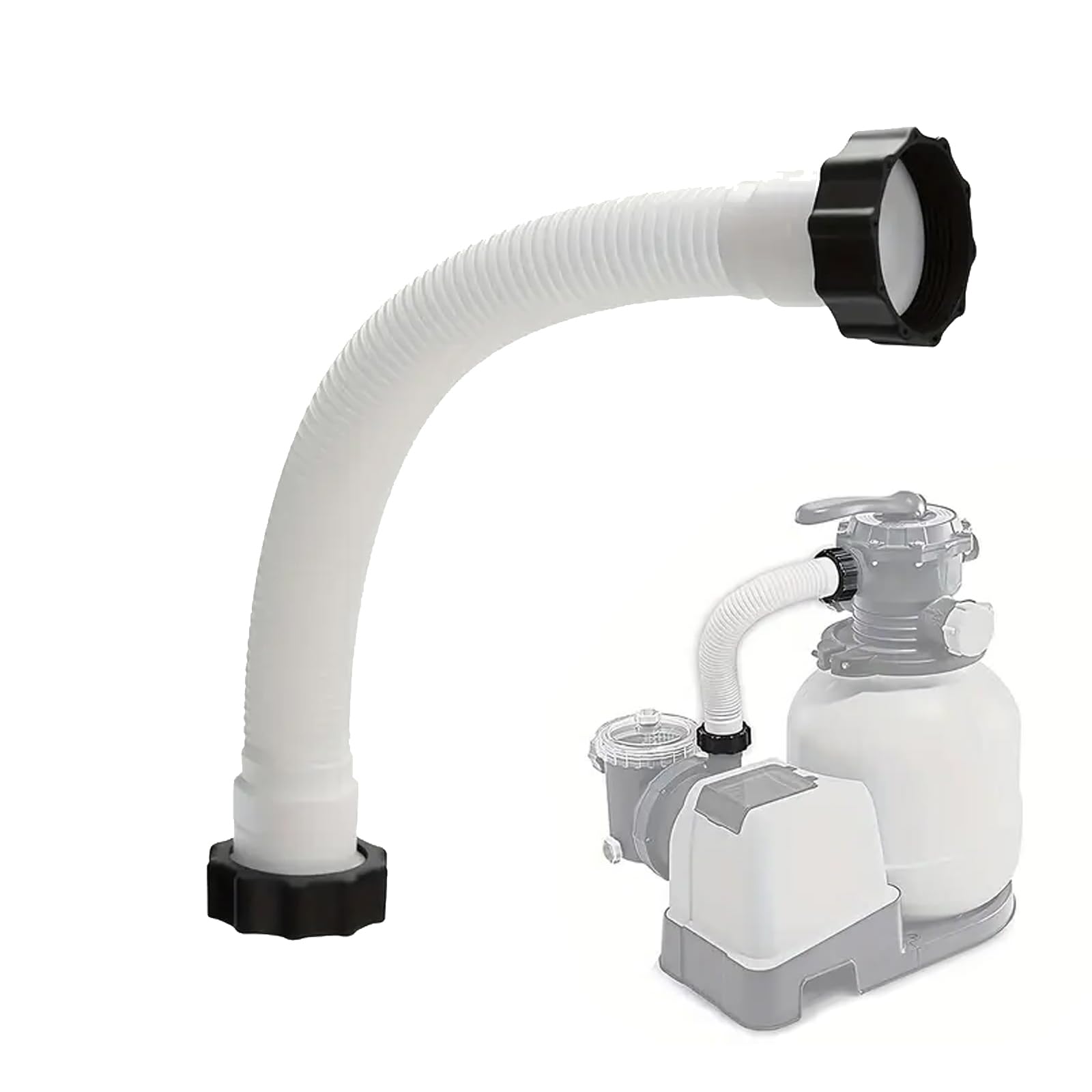 Photo 1 of 1-1/2 Inch 11535 Replacement Pool Hose for above ground pools - 1.5" Pool Sand Filter Pump Hose for Intex Sand Filter Pumps & Saltwater Systems 26371CA 26371EH 28647EG (White -1 Pack)