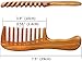 Jaciya Wide Tooth Comb Natural Green Sandal Wooden Hair Comb - No Static Sandalwood Scent Natural Hair Detangler Comb - Handmade Wavy Handle Detangling Comb