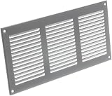 EUROPLAST 300x150mm Grey Metal Air Vent Grille Cover with Insect Mesh view 7