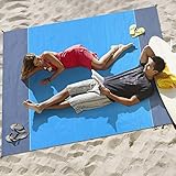 Merisny Beach Blanket, Sand Free Beach Mat Outdoor Picnic Blanket Water Resistant Compact Pocket Travel Blanket for Camping,Hiking and Music Festivals Vacation
