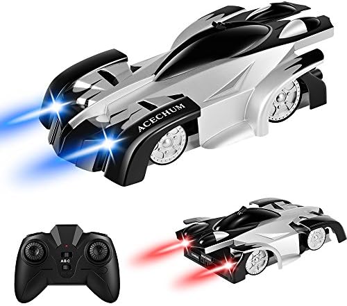 ACECHUM Remote Control Car, Kids Toys for Boys Girls, Dual Mode 360°Rotating Stunt Wall Climbing Car with Remote Control, Head and Rear LED Lights, Intelligent Glowing USB Cable, Girl and Boy Gifts