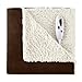 Biddeford Micro Mink Sherpa Electric Heated Blanket with Digital Controller, Throw, Chocolate