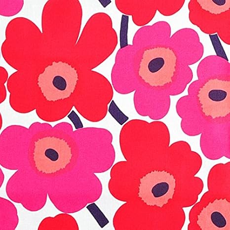 Amazon ミニウニッコ Marimekkoマリメッコ 70 50cm単位販売 布 レッド 布 生地 通販