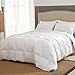 puredown Lightweight White Feather Comforter King Size Ultra Soft Thin Light Warmth Box Stitched Duvet Insert for Warmer Climates/Sleeper