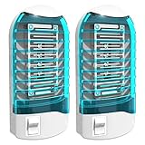 WILDJUE Bug Zapper Electronic Insect Killer[2-Pack] Mosquito Killer Lamp,Eliminates Most Flying Pests! Night Lamp(Blue)
