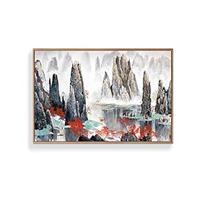Framed Canvas Wall Art for Living Room, Bedroom Mountain Canvas Prints for Home Decoration Ready to Hang - 16x24 inches