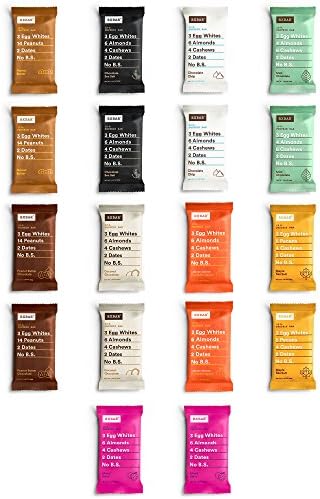 RxBar Protein Bars Variety Pack of 9 Flavors, 2 Each, 18 Total Count