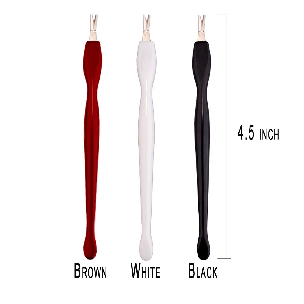 Luxxii (3 Pack) Color Practical Nail Art Tools Pedicure Cuticle Trimmer Remover Pusher Dead Skin Callus Removal Fork : Beauty