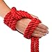Ravenox Fms Natural Twisted Cotton Rope | (Red)(1/2 Inch x 100 Feet) | Made in The USA | Strong Triple-Strand Rope for Sports, Decor, Pet Toys, Crafts, Macrame & Indoor Outdoor Use