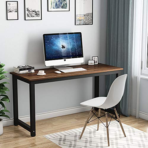 Tribesigns Vintage Computer Desk, 55" Large Office Desk Computer Table Study Writing Desk for Home Office, Retro Style - Thumbnail 2