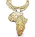 Large Wooden Africa Map Natural Good Quality Wood Pendant & Chain