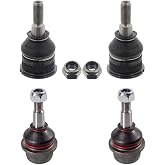 Set of 4 Front Upper &amp; Lower Ball Joints Left + Right for VW Beetle Karmann Ghia