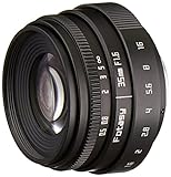 Fotasy TL3516 35MM F1.6 APS-C Multi-Coated Lens & C-M43 Adapter for MFT Mount Mirrorless Cameras
