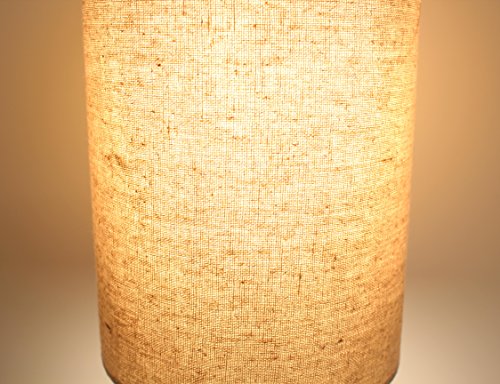 17" H Mini Sandalwood Living Room Indoor Table Lamp Natural Solid Wood Base (Round) - Thumbnail 2
