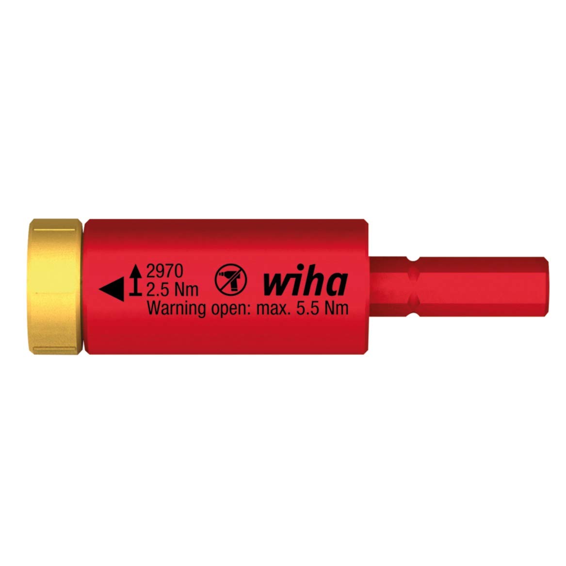Wiha easyTorque Adapter Electric 2,5 Nm, Red Yellow, (29701250)